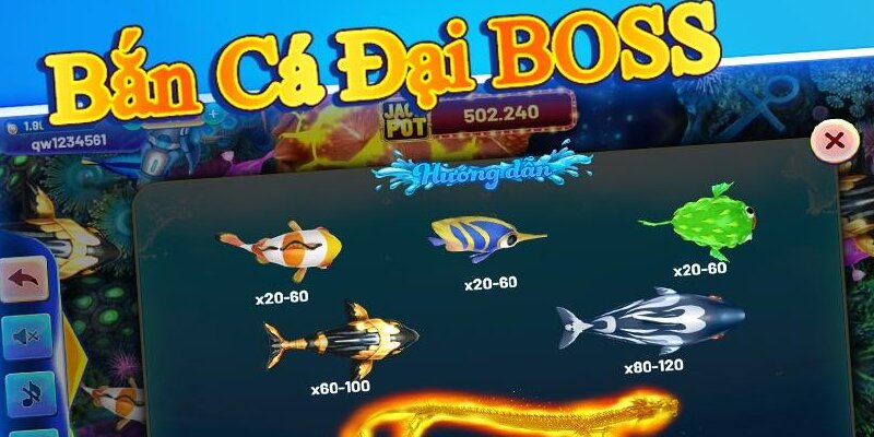 Bắn Cá Đại Boss với giao diện cực nét